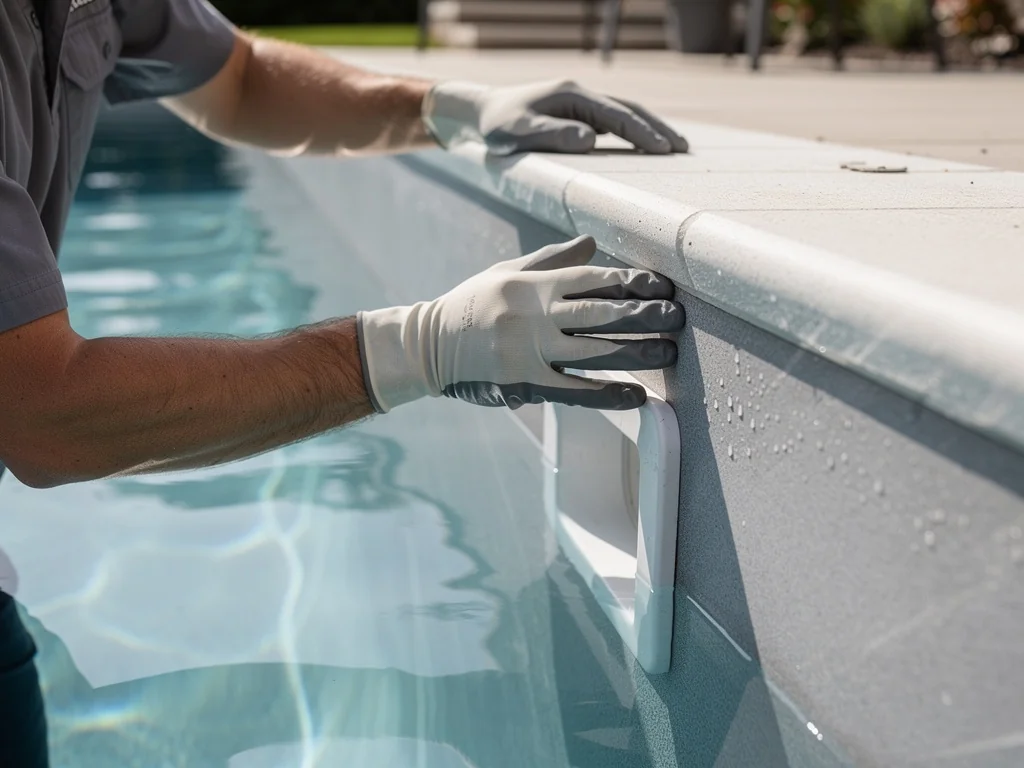 Détection de fuite et inspection de la ligne d'eau d'une piscine coque